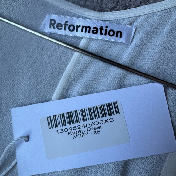 Reformation Karen Dress in Ivory - Picture 6 of 9